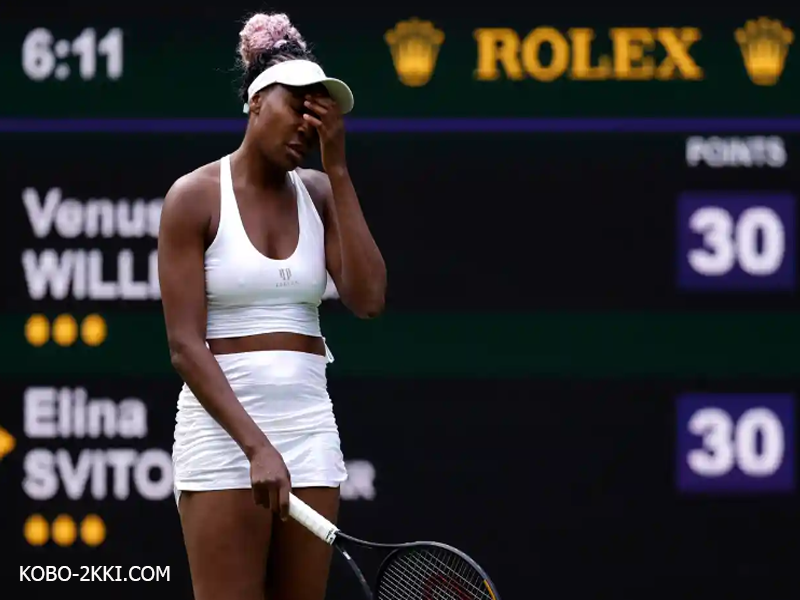 Venus Williams ล้มเหลว